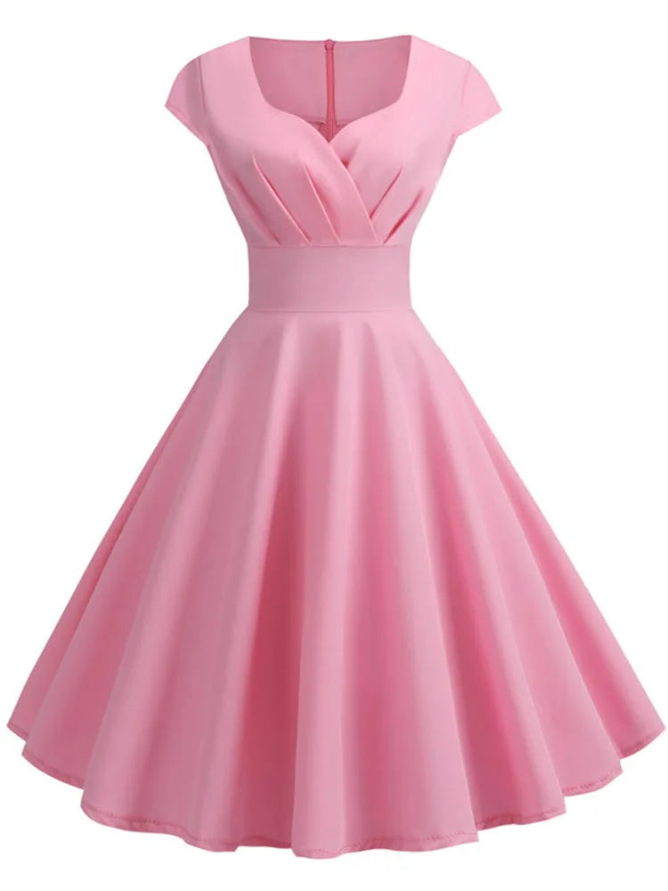 Women's Vintage Pin-Up Midi Dress