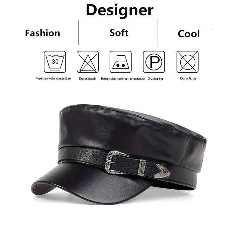 Women's Leather Sailor Hat