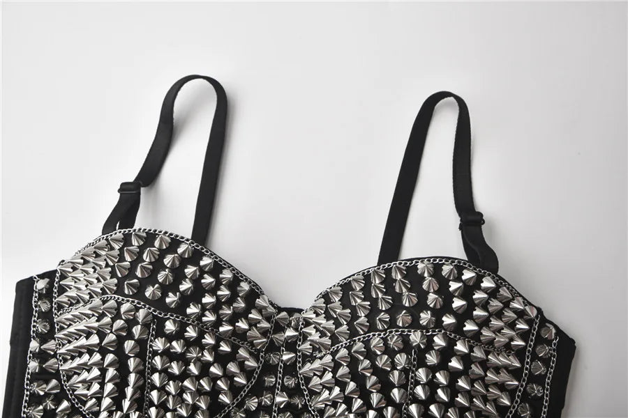 Women's Rivet Bralette Top – Punk Rave Style
