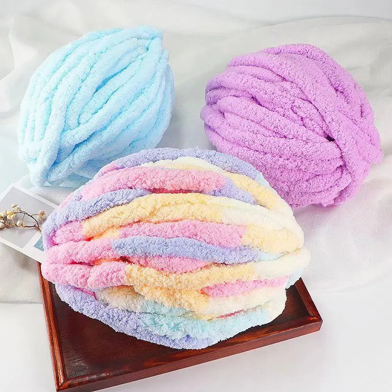 Chenille Yarn Blanket Kit – DIY Knitting Yarn