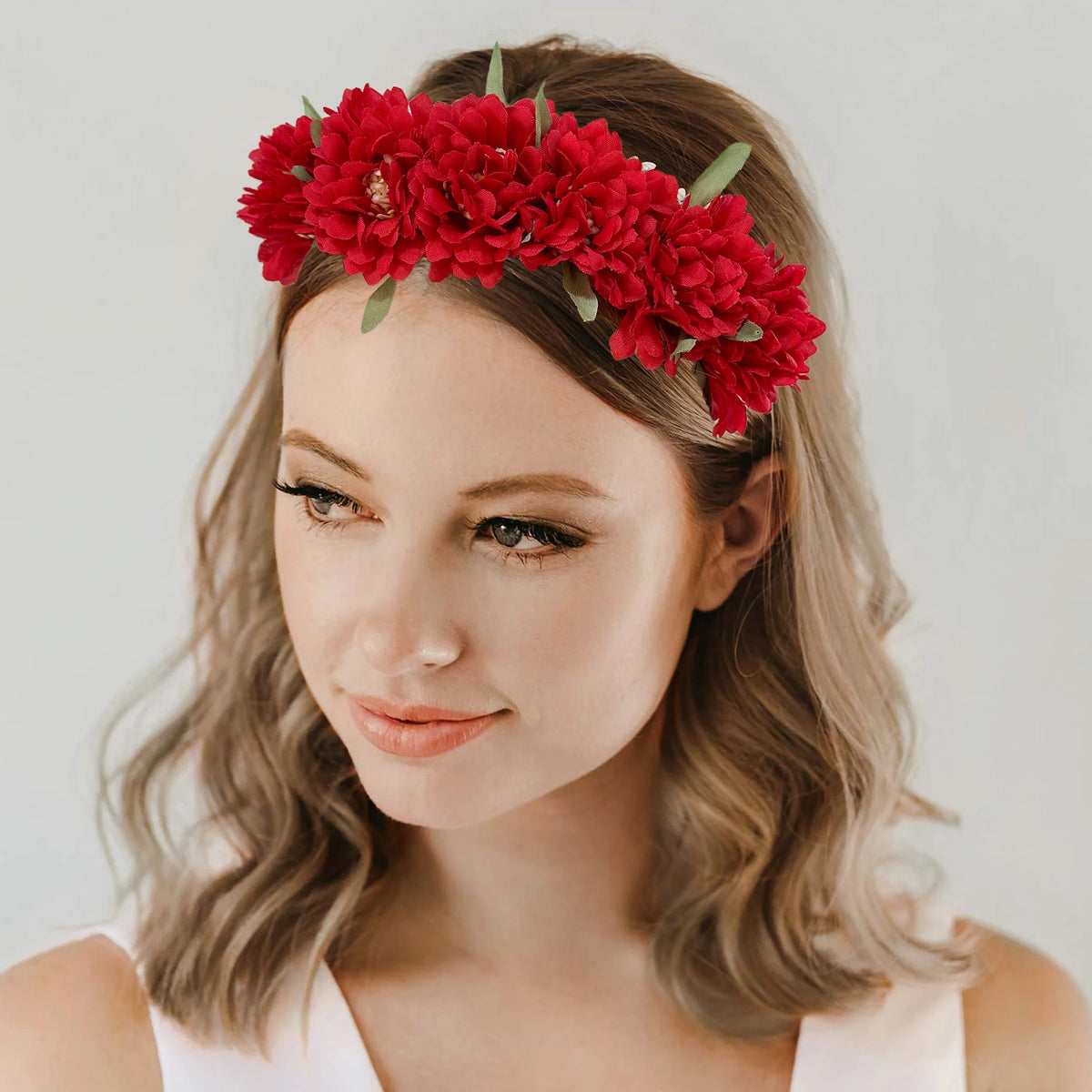 Floral Wedding Headband Set