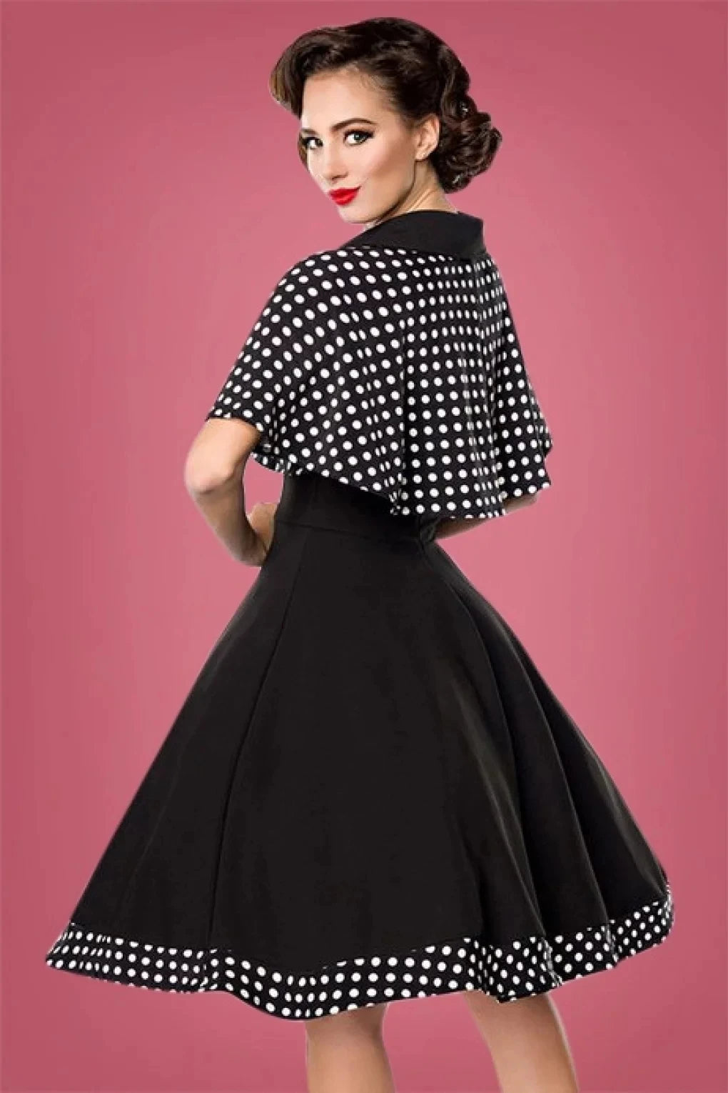 Women's 1950s Polka Dot Swing Dress Set