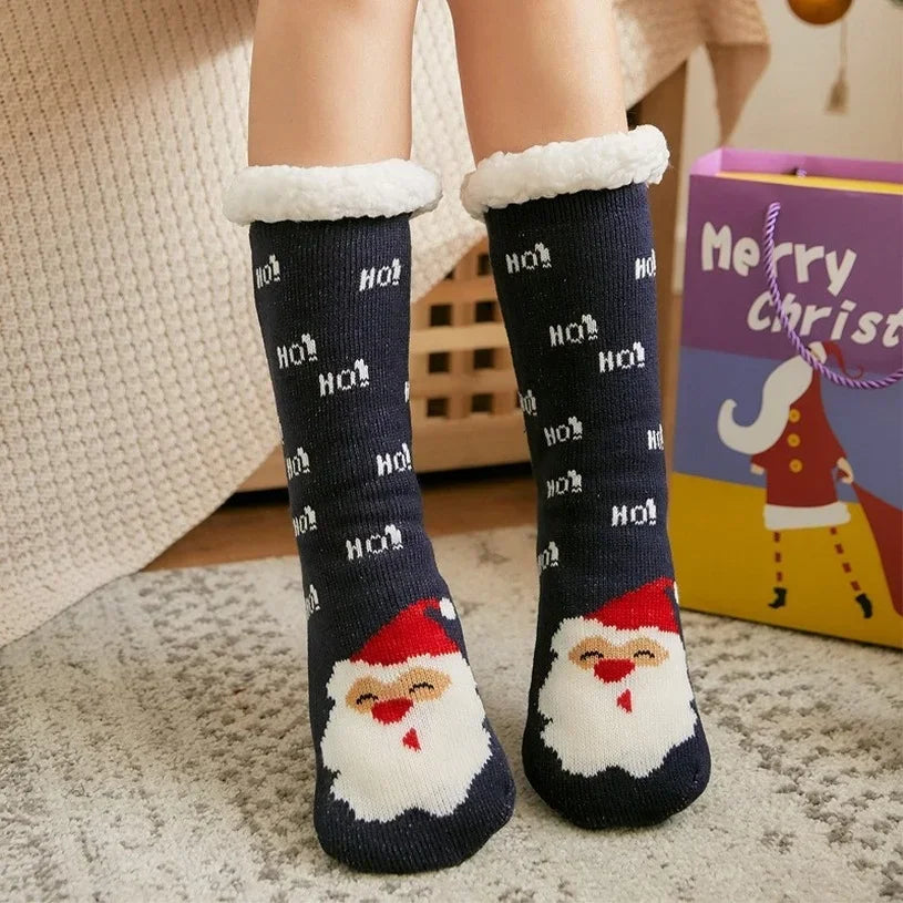 Christmas Fuzzy Slipper Socks