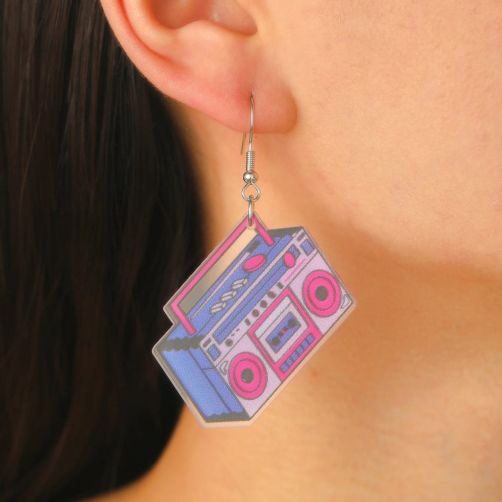 Cassette Tape Dangle Earrings – 90s Retro Jewelry