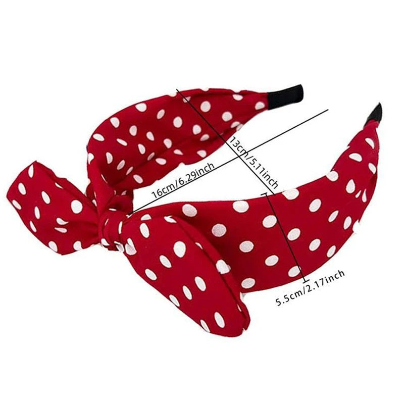 Polka Dot Bow Headband