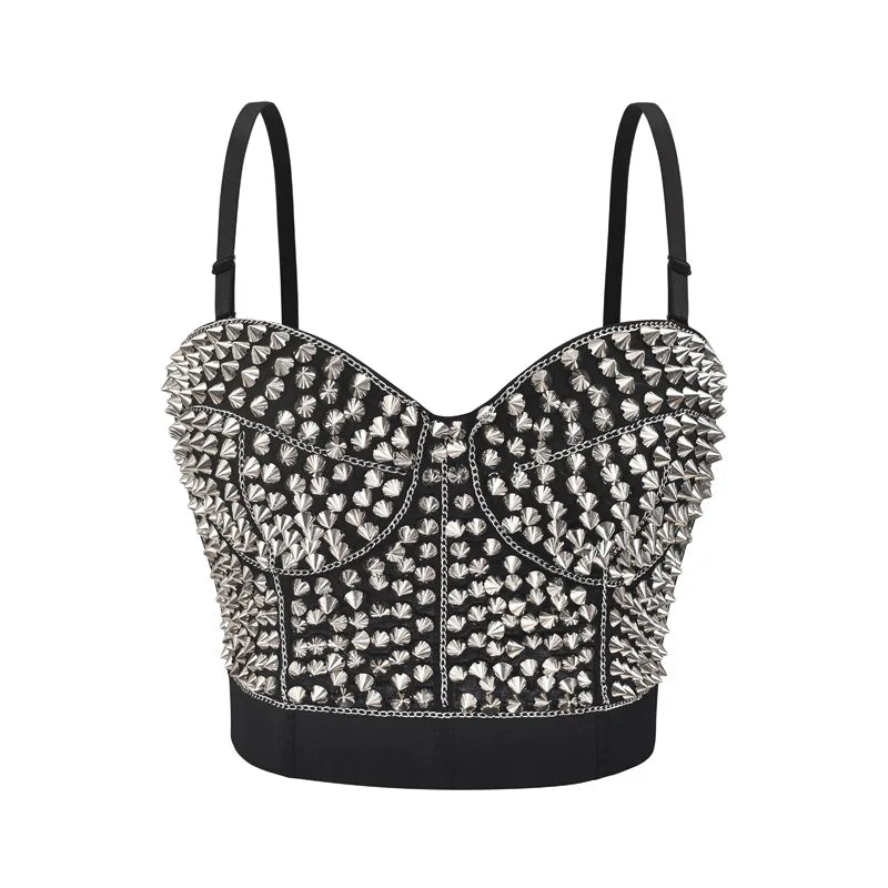 Women's Rivet Bralette Top – Punk Rave Style