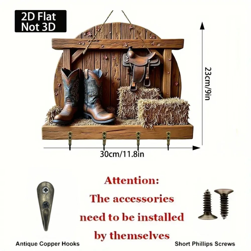 Western Cowboy Boots Wall Hook