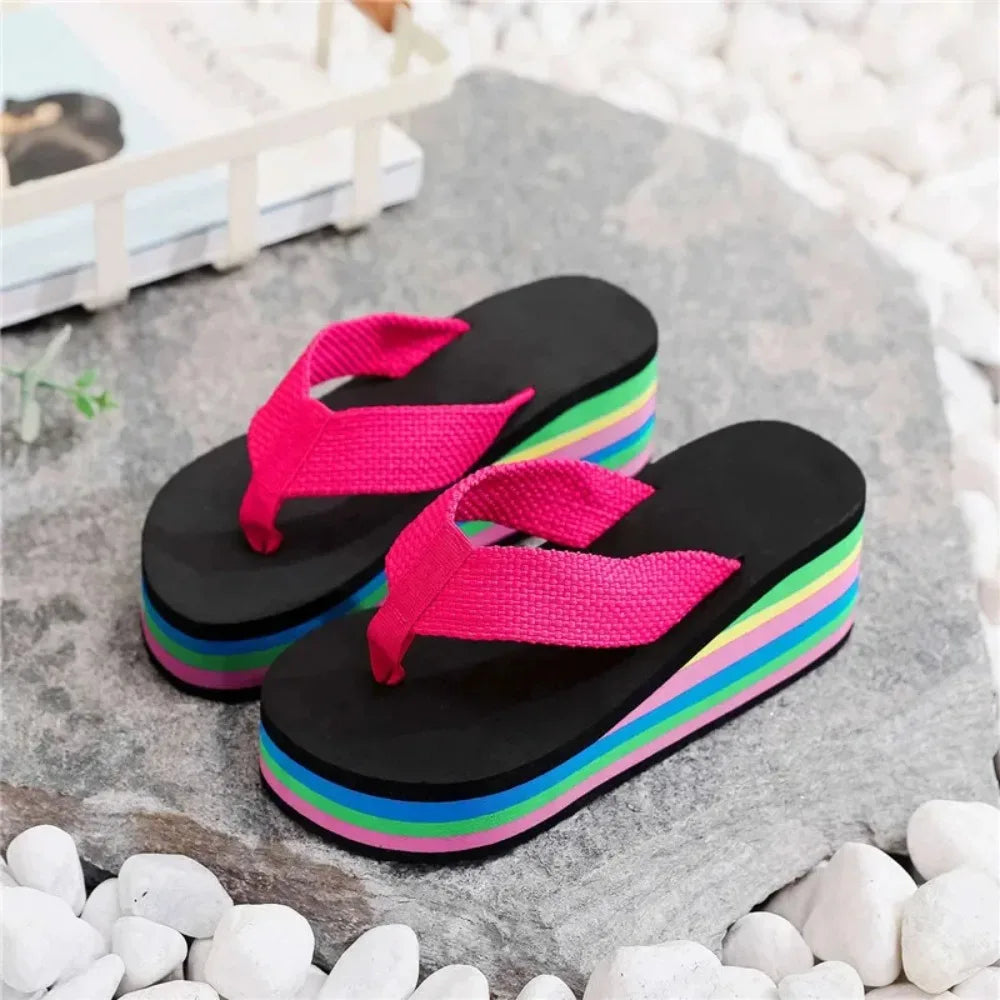 Women's Rainbow Platform Sandals