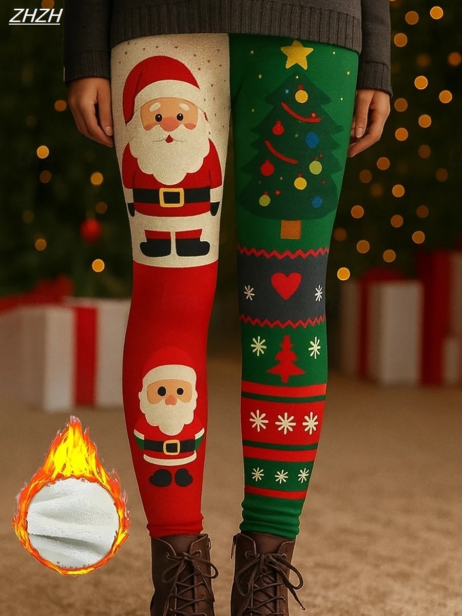 Women's Christmas Snowflake Thermal Leggings