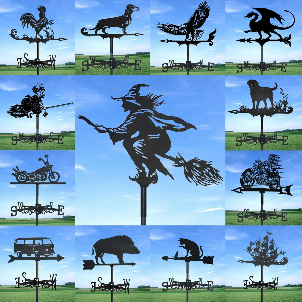 Metal Weathervane – Garden Roof Decor